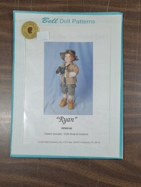 Bell Doll Patterns "Ryan" Sewing Pattern - Blue/Turquoise Accent #RPM5162